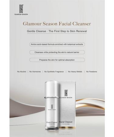 Gentle Amino Acid Facial Cleanser Rich Foaming Face Wash for Daily Makeup & Sunscreen Removal Hydrating Non-Drying Cleanser with Botanical Extracts For All Skin Types 1.7 fl oz (50 mL) - Buy Online on GoSupps.com