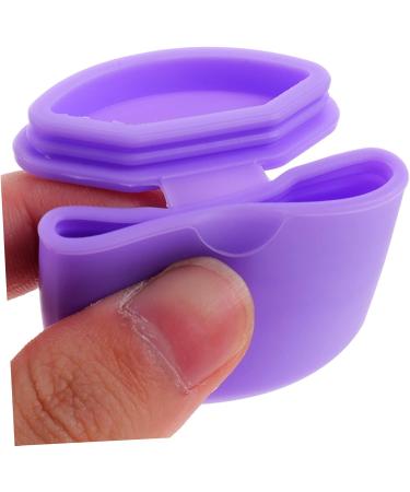 Beavorty 1 Set Cream box face makeup cream jar travel empty cream jar empty sample container empty container cream jar with spoon salve jar purple Miss Storage Box lips Silica gel 6.5X6.5X4.5CM Purple - Buy Online on GoSupps.com