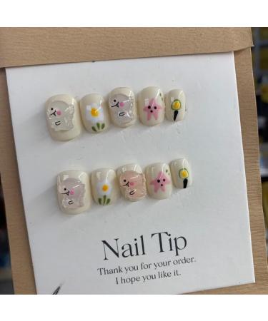 Handmade Wearing Armor Hand Drawn Cute Cartoon Handmade Fake Nail Art Nail enhancement (Size : XS) - Buy Online on GoSupps.com