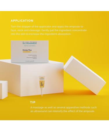 Energy Plus Ampoules (7 x 0.07 fl oz) Energizing and Protective Skincare Q10 and Vitamins E, C, B5 Shields Against Blue Light Revitalizes Tired Skin Dr. Schrammek - Buy Online on GoSupps.com