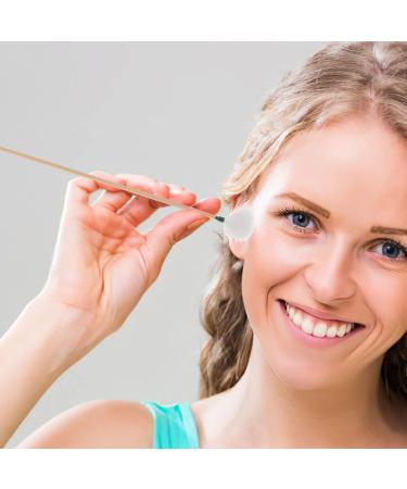 12Pcs Bamboo Handle Goose Hair Ear Pick - Ear Wax Remover & Cleaner Tool for Adults - Ear Care Supplies - Buy Online on GoSupps.com