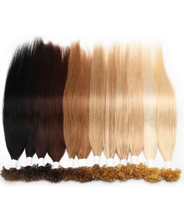 Silk-co U Tip Hair Extensions Human Hair Real Remy Keratin Nail Tips 100g 100S Strands #60 Platinum Blonde 22inch Long Straight - Buy Online on GoSupps.com