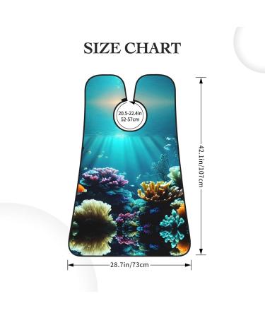 Underwater Scenery Beard Bib Apron for Men - Best Beard Hair Catcher for Shaving & Trimming - Buy Online on GoSupps.com