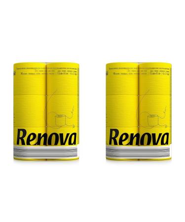RENOVA YELLOW Toilet Paper 6 Rolls (Pack of 2) Yellow 6 Pieces (Pack of 2) Single
