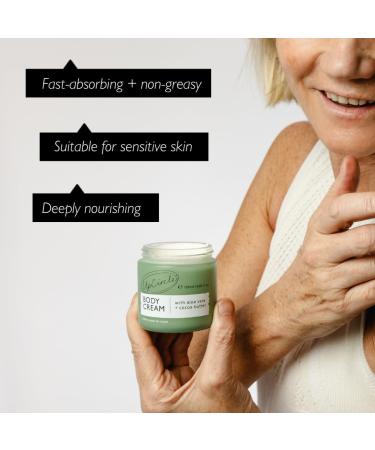 UpCircle Natural Body Cream - For Soothing + Protecting Aloe Vera Cocoa Butter and Linseed Oil - Natural Vegan + Cruelty-Free - Buy Online on GoSupps.com