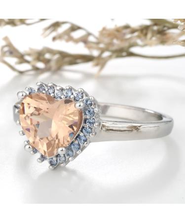 Vintage Heart Wedding Ring for Women - Zirconia Silver - Fun Gifts for Her - Size 60 (19.1) | International Shipping - Buy Online on GoSupps.com