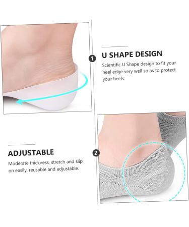 NOLITOY Men's Heel Covers & Sneakers | Plantar Protection & Height Increase Socks - Unusual Sneaker Boots for Comfort - Buy Online on GoSupps.com