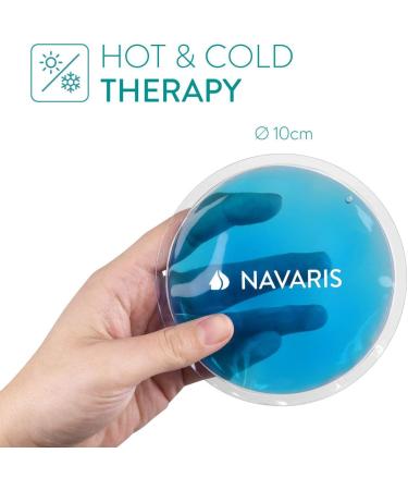Navaris Reusable Gel Compress Set - 10 Cooling & Heating Pads with Cotton Covers for Eyes - Ideal for Pain Relief & Comfort - Buy Online on GoSupps.com