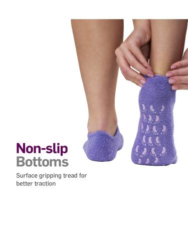 NatraCure Moisturizing Gel Booties and Gloves Set - Lavender - For Dry Skin, Cracked Heels, and Rough Skin - Use with Your Favorite Lotions - 155/175-LAV/RET - Buy Online on GoSupps.com