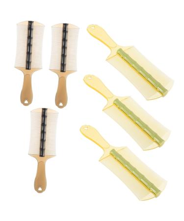 Hemobllo Peignes Poux Double Face Dents Fines Lot de 6 Grandes Brosses en Plastique pais avec Manche Ergonomique Peignes Antipelliculaires Verts et Noirs pour Cuir Chevelu Usage