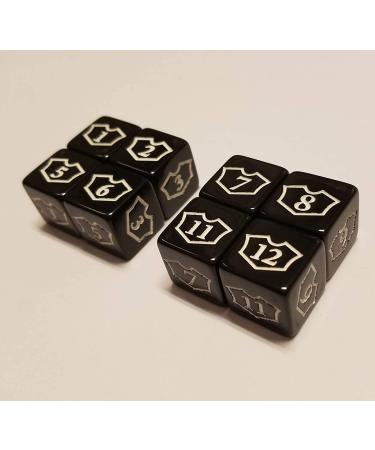 8X Planeswalker 1-6 & 7-12 Loyalty Dice for Magic: The Gathering/CCG MTG