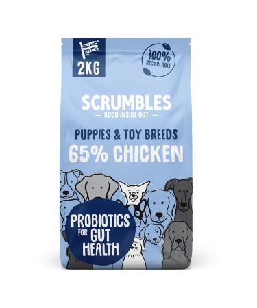 Scrumbles Natural Gluten-Free Dog Dry Food With Fresh Chicken For Puppies And Adult Toy Breeds 2 Kg Puppy 2 kg (Pack of 1)