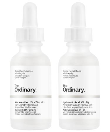 Hyaluronic Acid with 2% + B5 (30ml) and Niacinamide 10% + Zinc 1% (30ml) Bundle Face Care Set - Buy Online on GoSupps.com