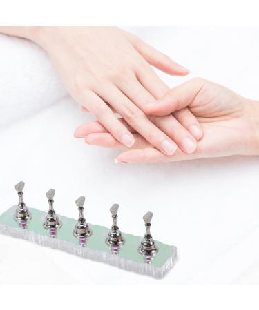 Ipetboom Nail Display Stand 1 Set Acrylic DIY Nail Crystal Holder Magnetic Practice Stands for False Nail Tip Manicure Tool Salon Use Silver - Buy Online on GoSupps.com