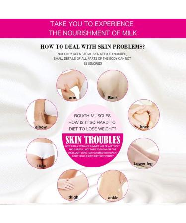 Milk Whitening Body Cream Moisturize Body Lotion Nourish Skin Care Cream for Dark Spots Smoothing Even Skin Tone Intense Hydration Fine Lines 120G - Buy Online on GoSupps.com