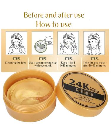 60pcs 24K Gold Eye Pads - Moisturizing Anti-Aging Gel Masks for Dark Circles Swelling & Fine Lines | Shop Now! - Buy Online on GoSupps.com