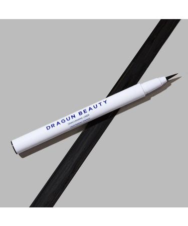 DRAGUN BEAUTY DragunWing Liquid Eyeliner Pen - Intense Black, Smudge-Proof, Vegan & Cruelty-Free - Buy Online on GoSupps.com