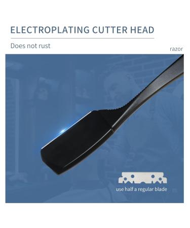 Professional Stainless Steel Straight Razor for Men | Barber Shop Close Shaving Tool (Black - Buy Online on GoSupps.com