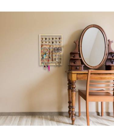 Haitral 48-Spool Sewing Thread Rack Wall-Mounted Organizer with Hanging Hooks - Wooden Thread Holder for Sewing, Quilting, Jewelry, Embroidery - Buy Online on GoSupps.com