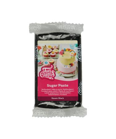 Funcakes Rollfondant Raven Black: easy to use smooth flexible soft and smooth perfect for decorating cakes halal kosher and gluten -free 250 g - Buy Online on GoSupps.com