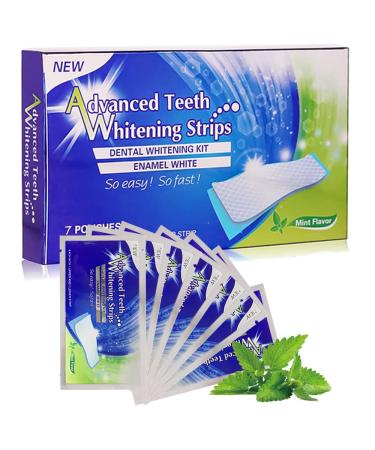 beautymart Teeth Whitening Strips 14 Non-Sensitive White Teeth Whitening Kit Advanced No-Slip Technology Improve Yellow Teeth & Remove Tooth Stain Non-Toxic 7 days Treatment(Each with 1 Upper/1 Lower)