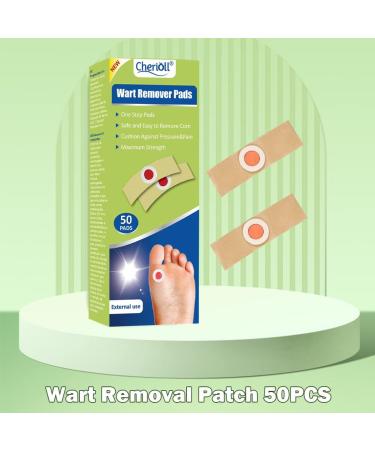Wart Remover Pads 50pcs - Wart Treatment for Hands, Feet, Callus & Verruca Relief - Pain Removal & Skin Softening Sticker - Toe Protector - 1 Pack - Buy Online on GoSupps.com