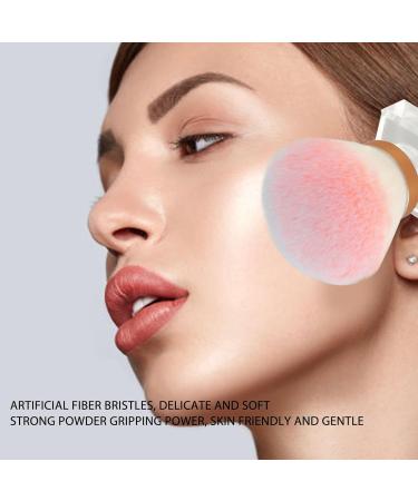 Soft and Durable Bristles Transparent Base Powder Brush Capsule Powder Brush Versatile Application Synthetic Fiber for Loose Powder Set - Buy Online on GoSupps.com