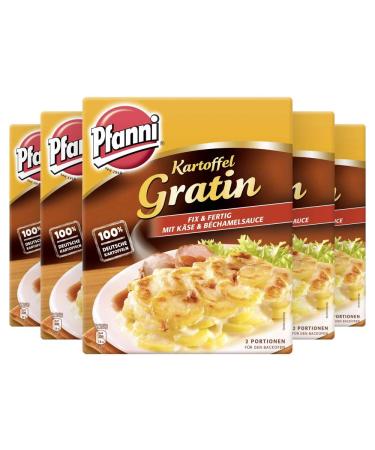 Pfanni potato prefabricated meal potato gratin "fix & finished" for quick preparation 100% German potatoes 5 pack (5 x 400 g)