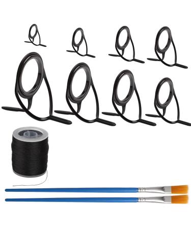 Dovesun fishing rod repair kit top ring rod ring ceramics stainless steel carbon guides rod spinner |Baitcasting rod tours |Rod tips/ 8 sizes 19/21 pieces |Nylon wrap yarn /2 piece C-Baitcasting rod tours 19 pieces - Buy Online on GoSupps.com