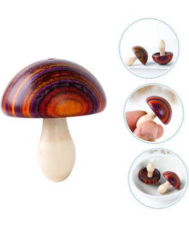 TEHAUX 4pcs Colorful Mushroom Wood Carving Keychains Outdoor Accessories Keychain Pendant Crafts Automatic - Buy Online on GoSupps.com