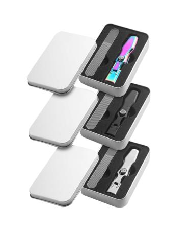 Nail Clippers with Nail File 3 Sets Ergonomic Stylish Nail Clippers with Catcher Sharp Rivet Switch Washable Iron Box Fingernail Toenail Clippers Nail Clippers