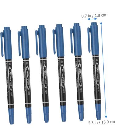 FOMIYES 6pcs Eyebrow Marker Pen Piercing Tools Microblading Marker Pen Beauty Marker Multifunction Brush 13.9x1.8cm Blue - Buy Online on GoSupps.com