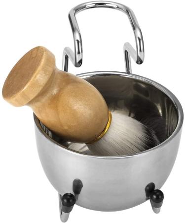 Ccbeauty 3-in-1 Wet Shaving Set | Vegan Brush Stainless Steel Rack & Bowl | Perfect for Beginners & Professionals | Premium 3-Part Razor Set - Buy Online on GoSupps.com