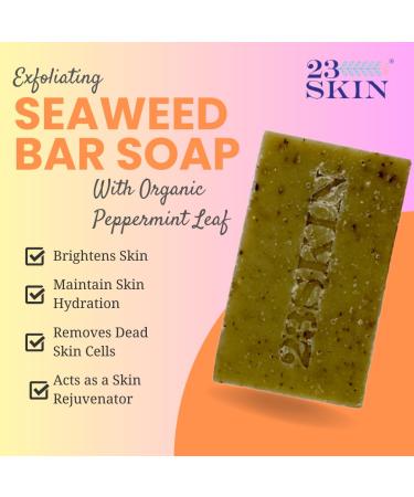 Exfoliating Seaweed Soap Bar | Natural Essential Oils & Organic Peppermint | Deep Cleansing Exfoliation for Men & Women - International Shipping Available - Buy Online on GoSupps.com