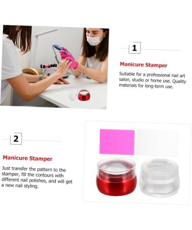 minkissy 2 Sets Nail Art Silicone Stamp Nail Tools Scratchboard Tools Nail Art Tool Nail Polish Tools Manicure Tools Nail Stamper Nail Art Stamper Scrap Board Frosted Aluminum - Buy Online on GoSupps.com