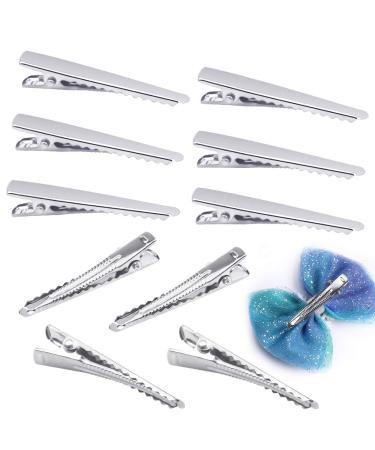 100 pieces crocodile hair clip metal alligator hair clips silver crocodile hair clips hair clips hair clip for women & girls hairdressing needs diy tinker