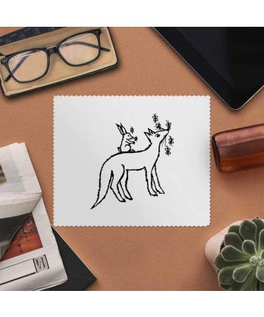 Buy Azeeda Bunny Sat On Fox Microfiber Lens & Eyeglass Cleaning Cloths - Pack of 2 | International Shipping Available - Buy Online on GoSupps.com