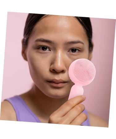 POPETPOP Silicone Face Brush Pore Scrubber Hand Scrubber Silicone Face Exfoliator Face Scrub Brush Facial Brush Face Scruber Facial Scrubber Cleansing Brush Pink Silica Gel Double Sided 3d 11x5cm Pink - Buy Online on GoSupps.com