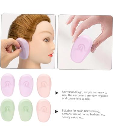 Angoily 3 Pairs Hair Salon Oil Earmuffs Ear Covers Ear Cover for Hairdressing Dyeing Ear Protectors for Hair Dye Silicone Hair Coloring Baking Oil Hairdressing Tool Silica Gel - Buy Online on GoSupps.com