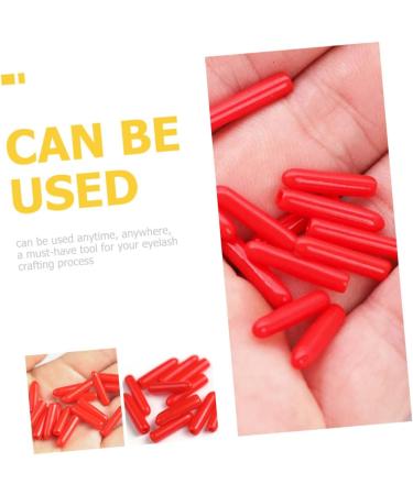 Buy Beatifufu 240 Pointed Cleaning Sleeve Tweezers - Stainless Steel Anti-Eyelash Cover & Auxiliary Tool for Eyelash Transplantation - 2pcs Red - Buy Online on GoSupps.com
