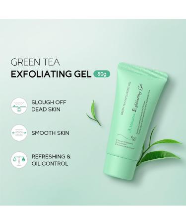 MIESCHER Green Tea Exfoliating Gel Facial Scrub Exfoliating Cleanser Moisturizing Body Face Scrub Clean for Dry Skin Face Peeling Gel - Great Gifts For Women(50g) - Buy Online on GoSupps.com