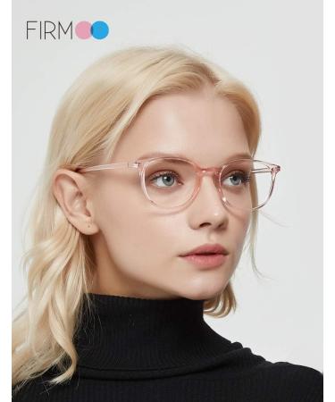 Firmoo Prescription Reading Glasses for Women & Men | Blue Light Blocking Glare-Free TR90 Clear Pink 1.00x | International Shipping Available - Buy Online on GoSupps.com