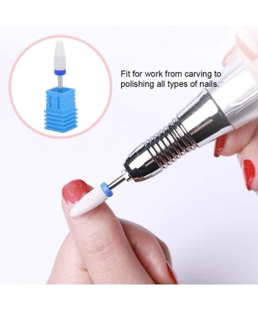Ceramic Nail Drill Corn Head - Professional Grinding Head for Nail Polishing (Blue) | Best for eCommerce - Buy Online on GoSupps.com