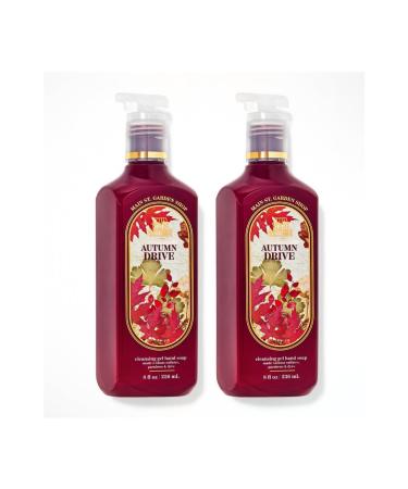 Bath and Body (Pack of 2) Autumn Drive Cleansing Gel Hand Soap 8 fl oz / 236 mL each (Packaging Design Styles May Vary)