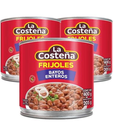 La Costena Bayos Whole Beans 400g (Pack 3) / Mexican Pinto Beans in Can Tinned Bayos Frijoles Pinto Beans - Buy Online on GoSupps.com