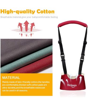 Vicloon Hand-held Baby Walker | Toddler Walking Assistant - Red - Buy Online on GoSupps.com