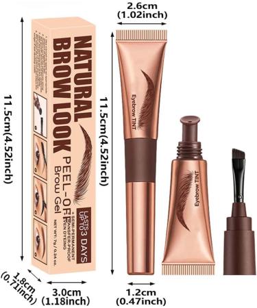  Generisch 2 Pack Waterproof Eyebrow Tattoo Transfer Gel Waterproof Stain Resistant Lasting 3 Days Easy Peel Off Eyebrow Gel 01# Black Grey - Buy Online on GoSupps.com