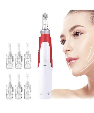 Dr.roller Microneedling Derma Pen Electric Derma Stamp Pen with 6 Cartridges Microneedling Kit (DG02)