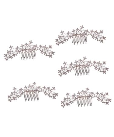 minkissy the Rhinestone Alloy Hair Comb Bridal Headpieces for Wedding hairpin Wedding Bridal Hair Comb bridal accessories Wedding Flower Hair Comb bride decorate the Accessories