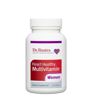 Dr. Sinatra Heart Healthy Multivitamin for Women with Vitamin D 1000 IU A B12 C E Biotin Folate and Zinc 90 Tablets (30-Day Supply) 30.0 Servings (Pack of 1)